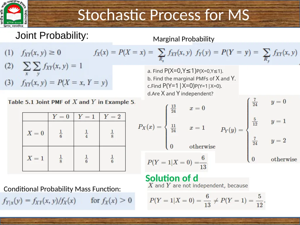 CSE 5403: Stochastic Process Cr. 3.00 Course - slide 17 of 31