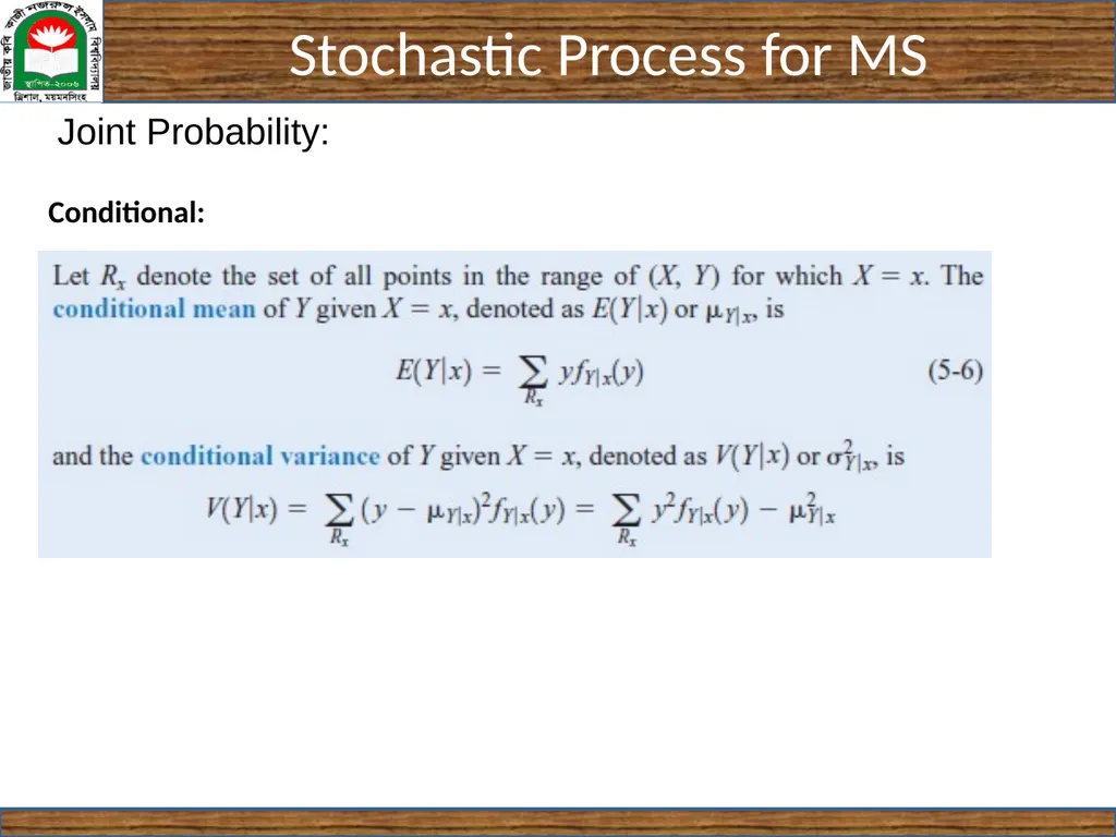 CSE 5403: Stochastic Process Cr. 3.00 Course - slide 19 of 31
