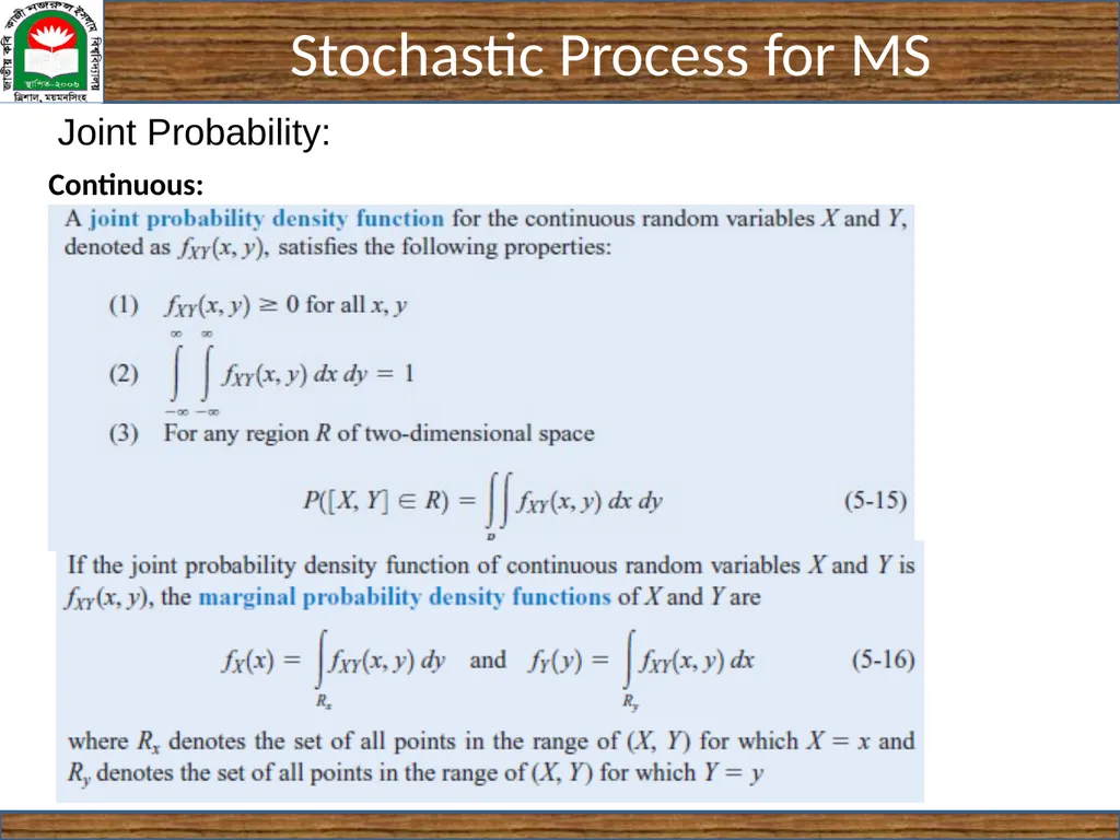 CSE 5403: Stochastic Process Cr. 3.00 Course - slide 21 of 31