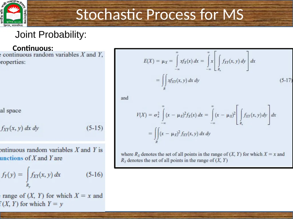 CSE 5403: Stochastic Process Cr. 3.00 Course - slide 22 of 31