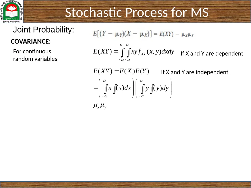 CSE 5403: Stochastic Process Cr. 3.00 Course - slide 27 of 31