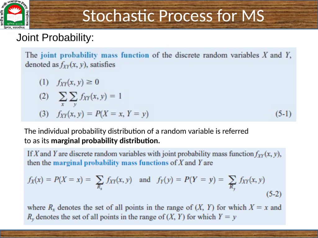 CSE 5403: Stochastic Process Cr. 3.00 Course - slide 8 of 31