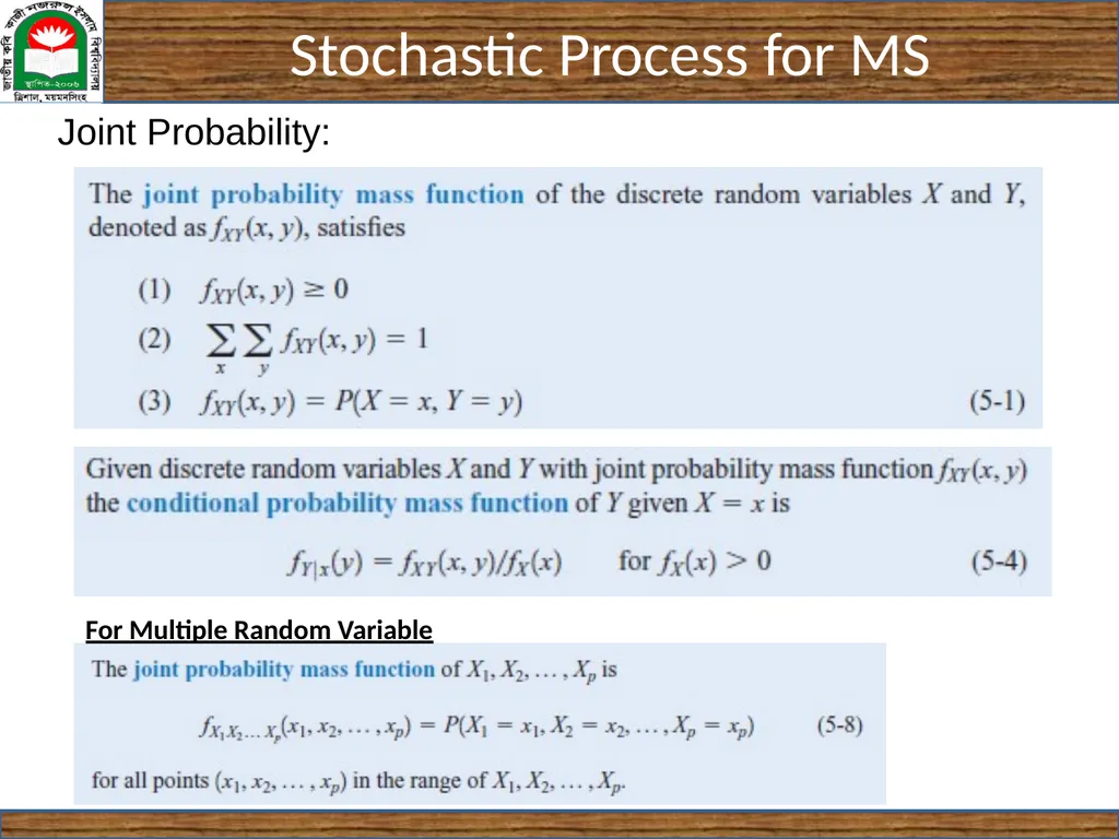 CSE 5403: Stochastic Process Cr. 3.00 Course - slide 9 of 31