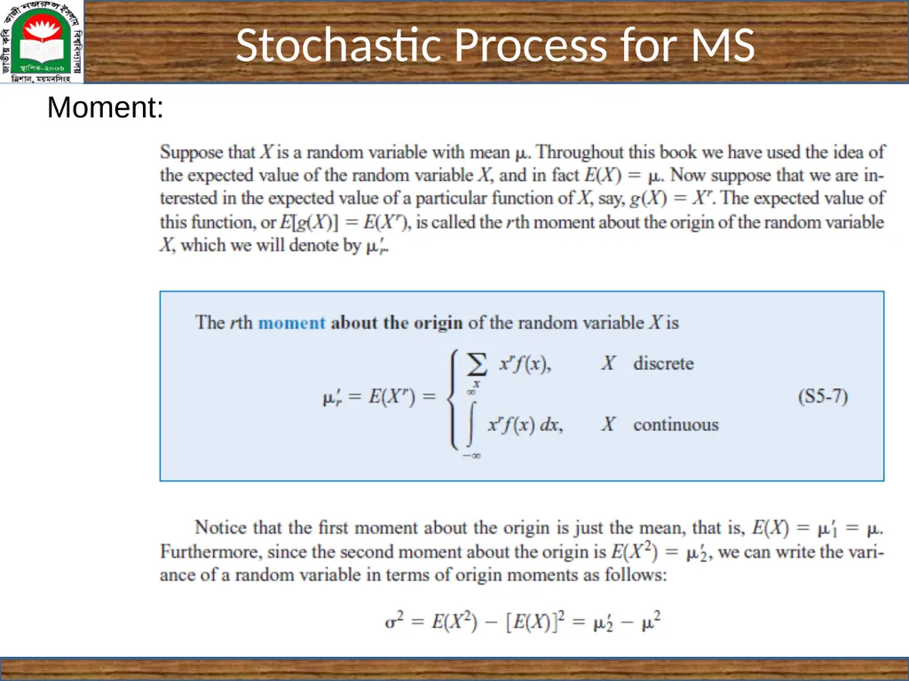 CSE 5403: Stochastic Process Cr. 3.00 Course - slide 31 of 31