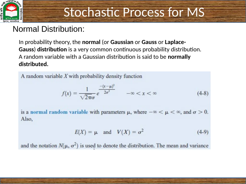 CSE 5403: Stochastic Process Cr. 3.00 Course - slide 2 of 31