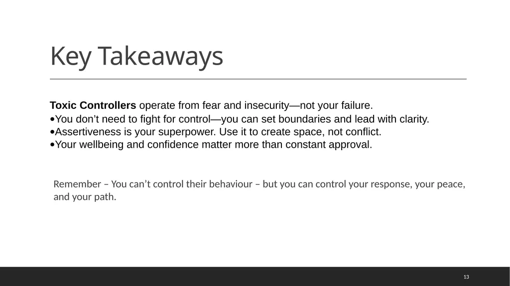 The Toxic Controller Scenario Petra works in the - slide 13 of 13