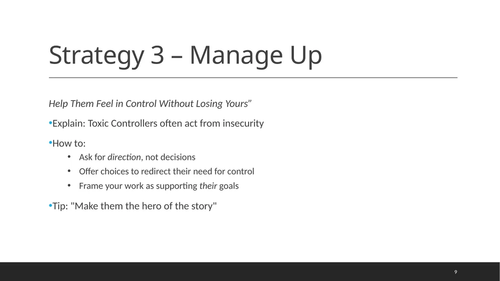 The Toxic Controller Scenario Petra works in the - slide 9 of 13