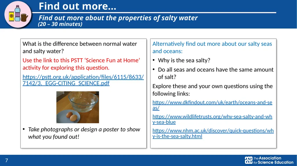 Properties and changes of materials Comparing - slide 7 of 9