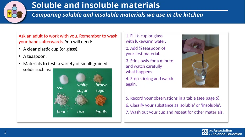 Properties and changes of materials Comparing - slide 5 of 9