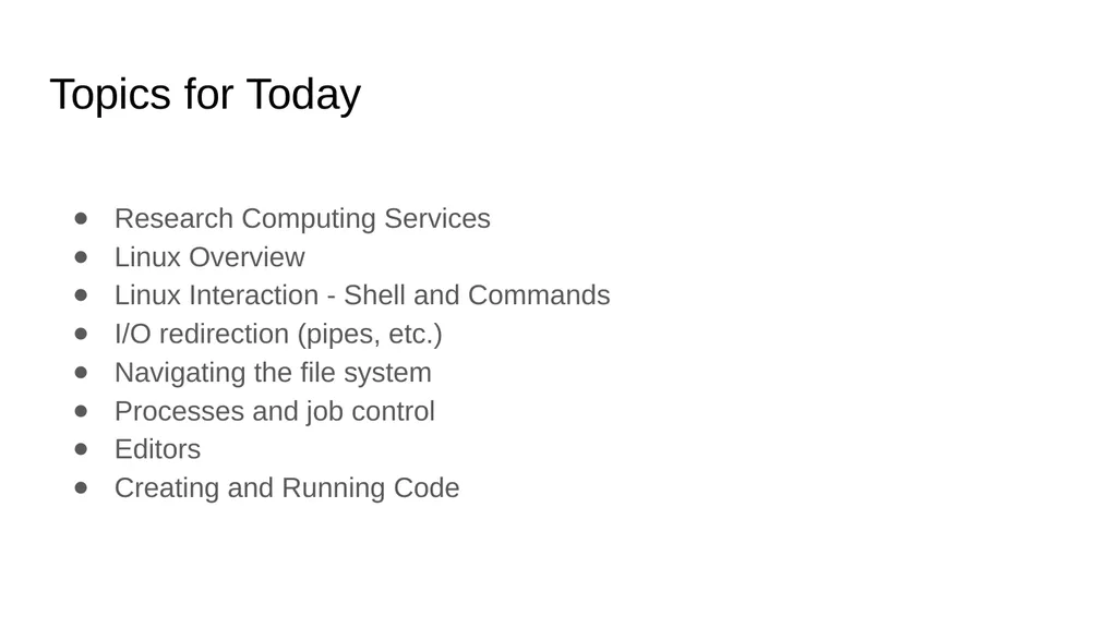 Introduction to Linux Augustine Abaris Research - slide 2 of 67