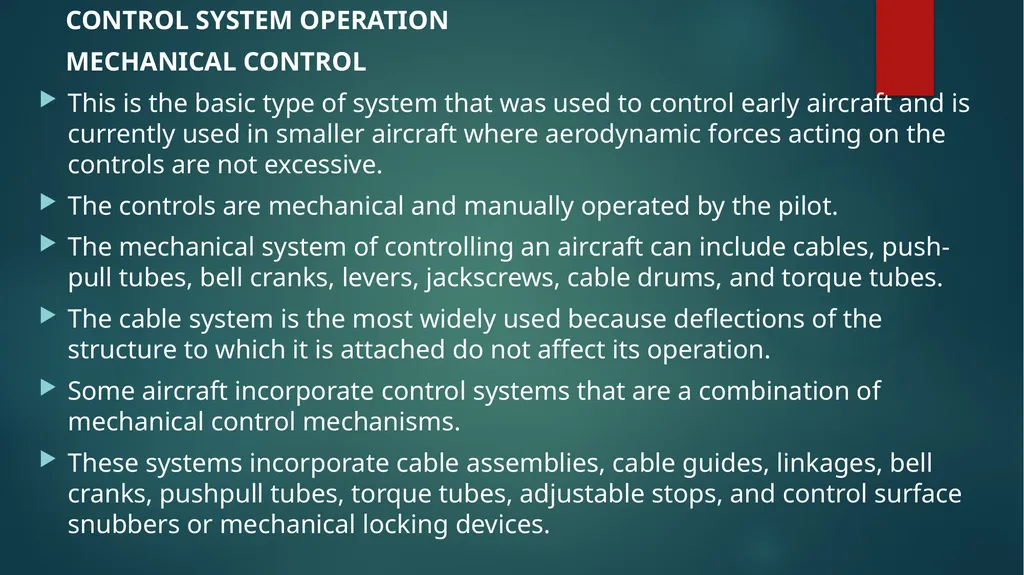 Flight controls Primary flight controls Since the - slide 23 of 74