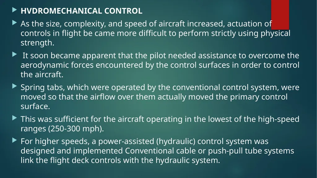 Flight controls Primary flight controls Since the - slide 33 of 74
