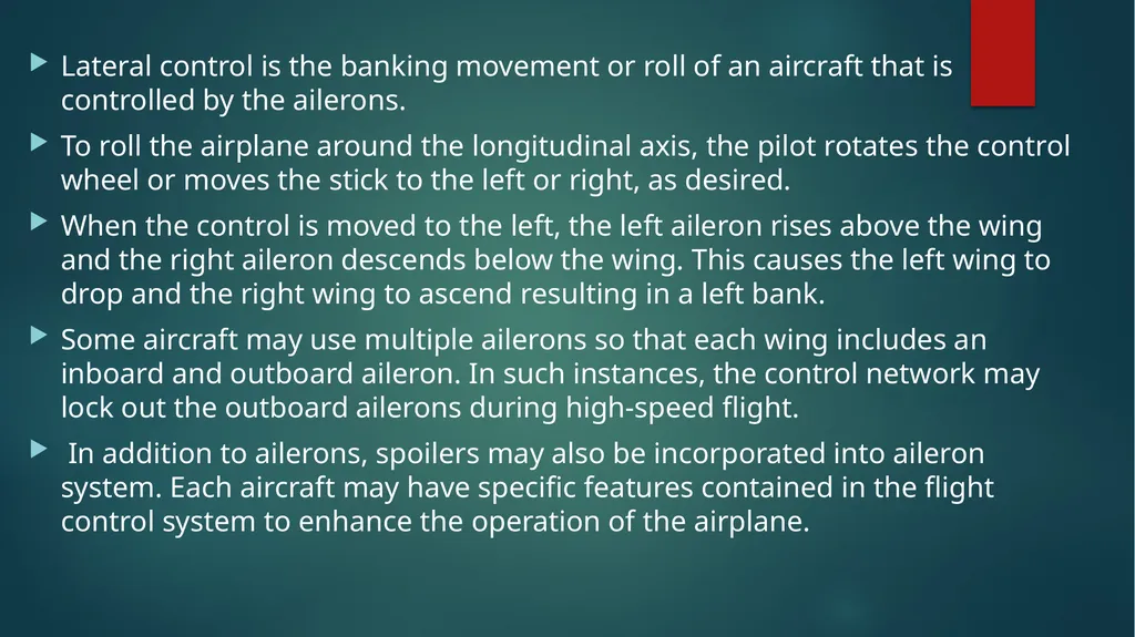 Flight controls Primary flight controls Since the - slide 3 of 74