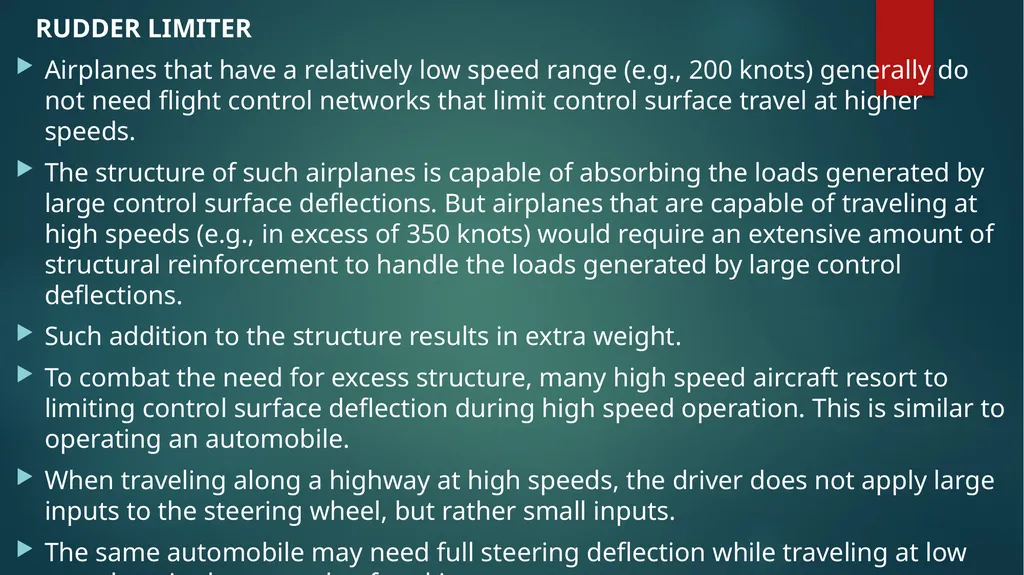Flight controls Primary flight controls Since the - slide 52 of 74