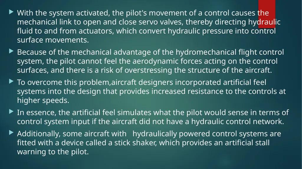 Flight controls Primary flight controls Since the - slide 34 of 74