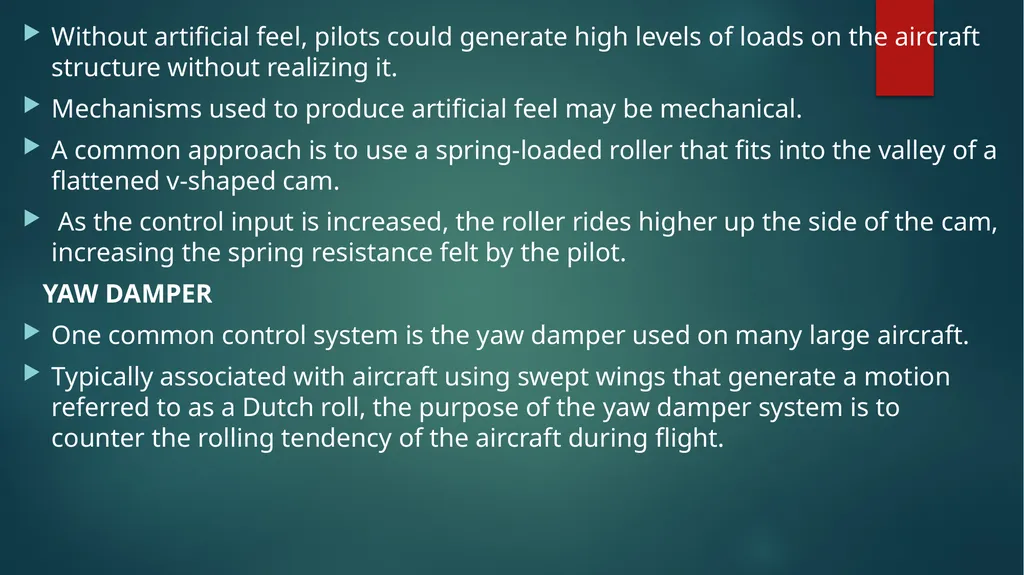 Flight controls Primary flight controls Since the - slide 48 of 74