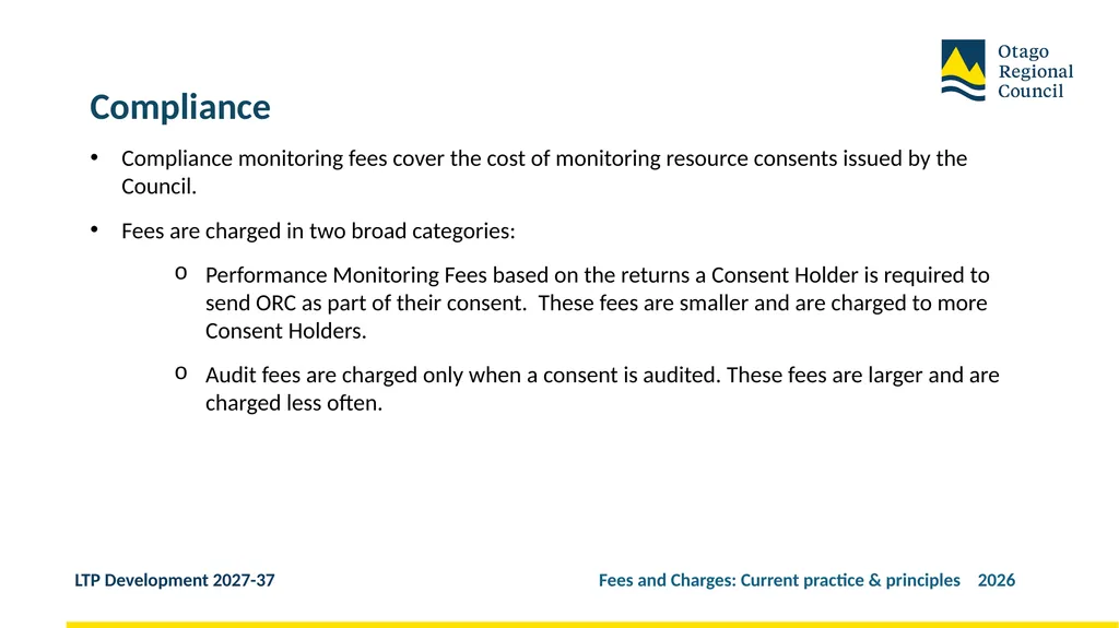 Developing the LTP 2027-37 Fees and Charges: - slide 24 of 44