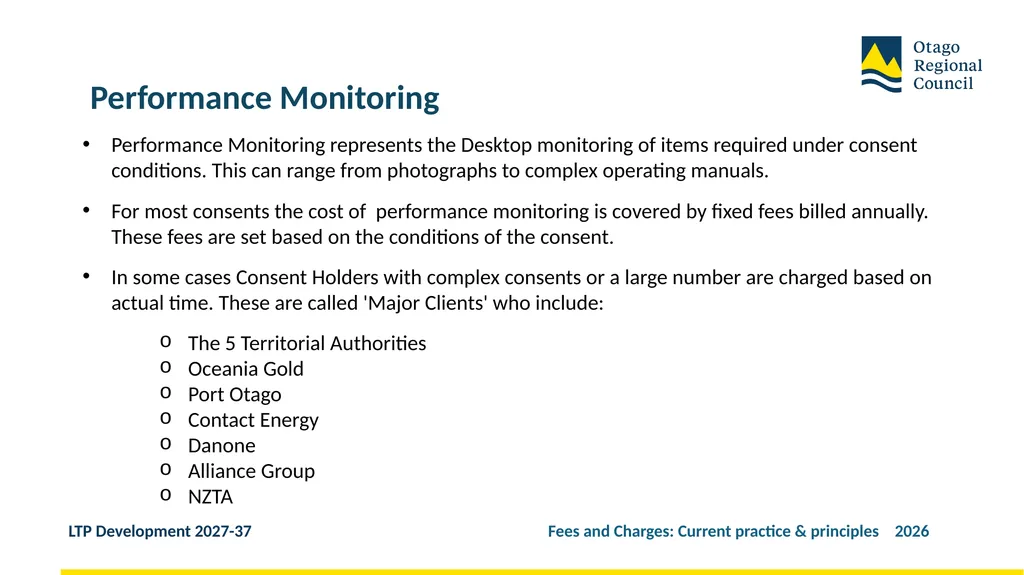 Developing the LTP 2027-37 Fees and Charges: - slide 26 of 44