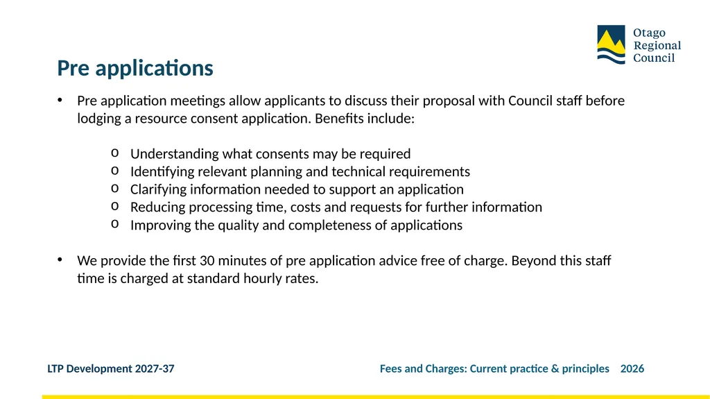 Developing the LTP 2027-37 Fees and Charges: - slide 18 of 44