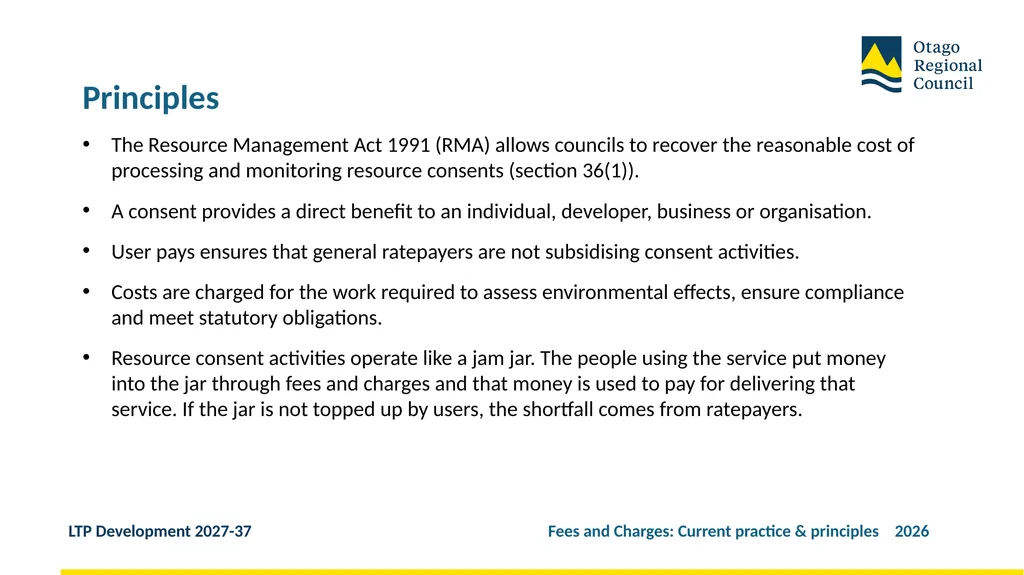 Developing the LTP 2027-37 Fees and Charges: - slide 3 of 44