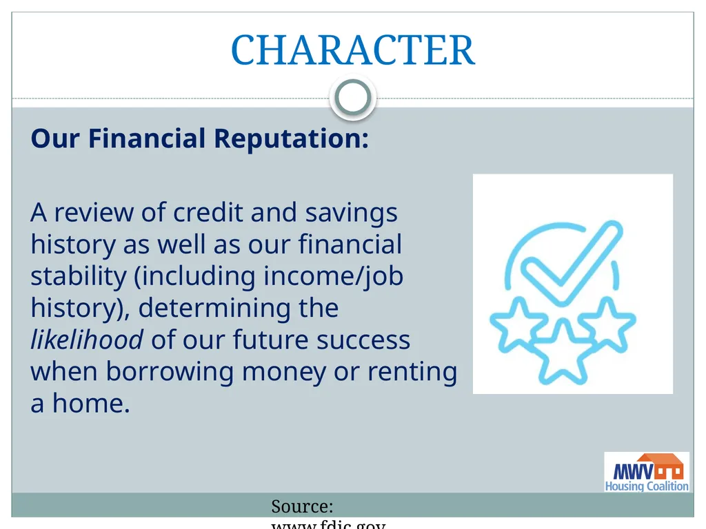 Financial Literacy On Tap Thank you to our - slide 9 of 42
