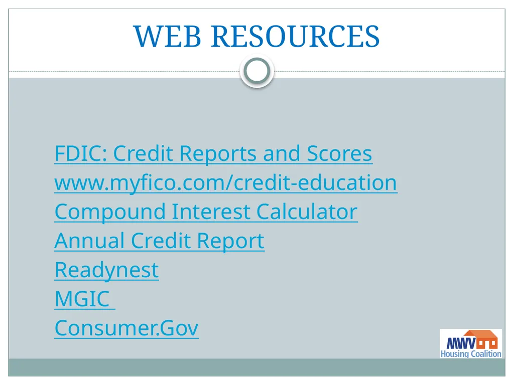 Financial Literacy On Tap Thank you to our - slide 40 of 42