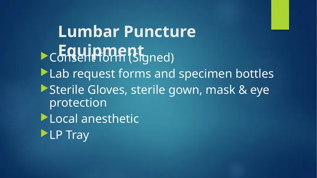 CSI 201 Skills Lab 2 Lumbar Puncture Daryl P. - slide 5 of 13