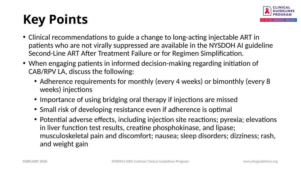 Use of Injectable CAB/RPV LA as Replacement ART - slide 9 of 22