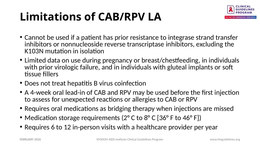 Use of Injectable CAB/RPV LA as Replacement ART - slide 8 of 22