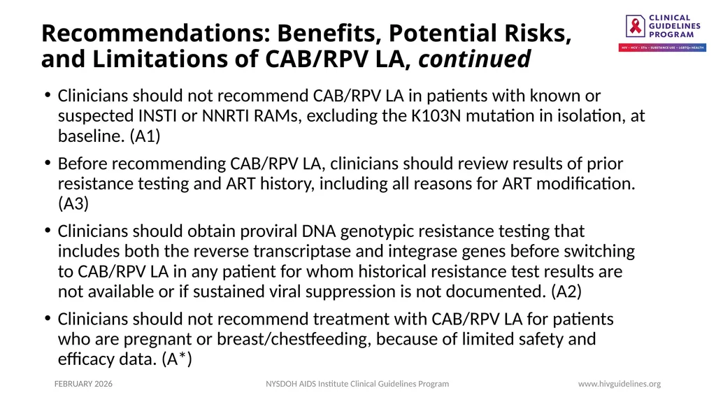 Use of Injectable CAB/RPV LA as Replacement ART - slide 5 of 22