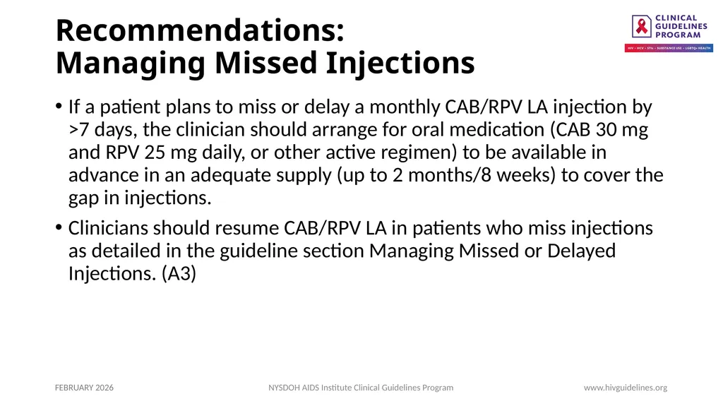 Use of Injectable CAB/RPV LA as Replacement ART - slide 16 of 22