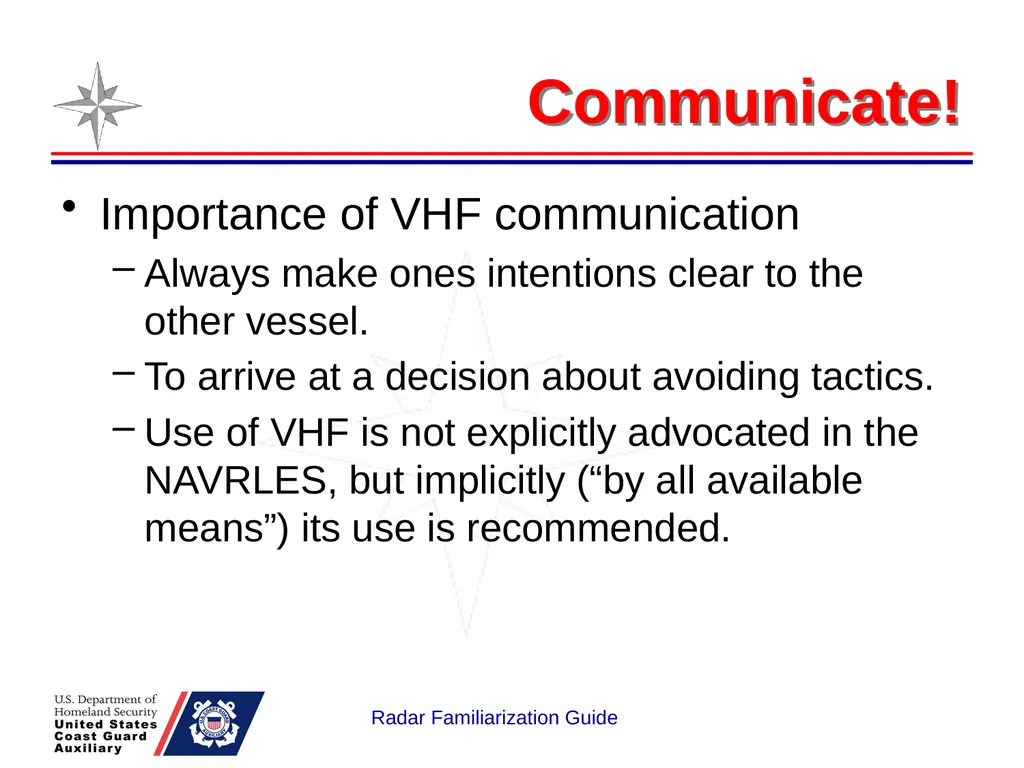 RADAR Familiarization Guide National Response - slide 39 of 47