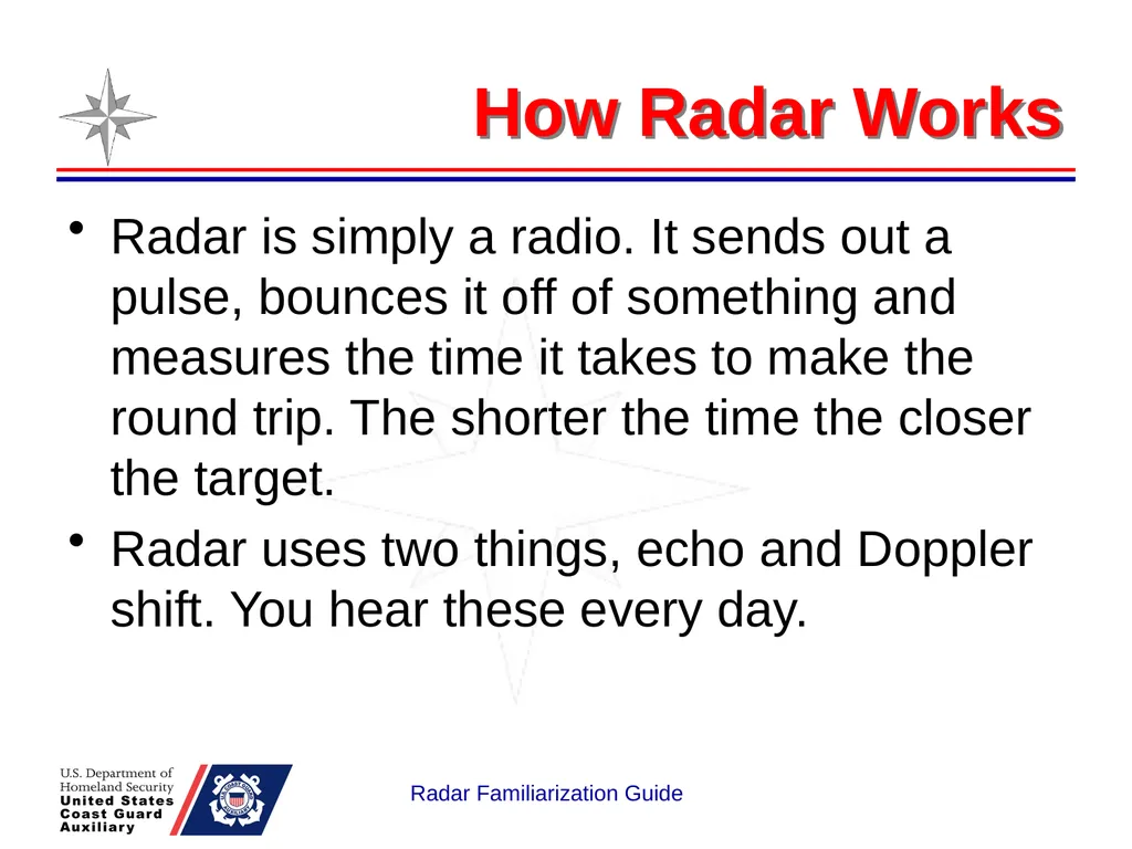 RADAR Familiarization Guide National Response - slide 7 of 47