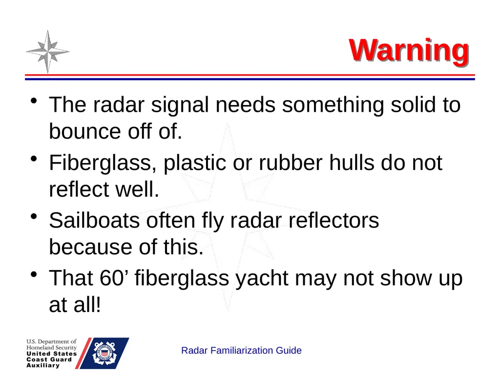 RADAR Familiarization Guide National Response - slide 13 of 47
