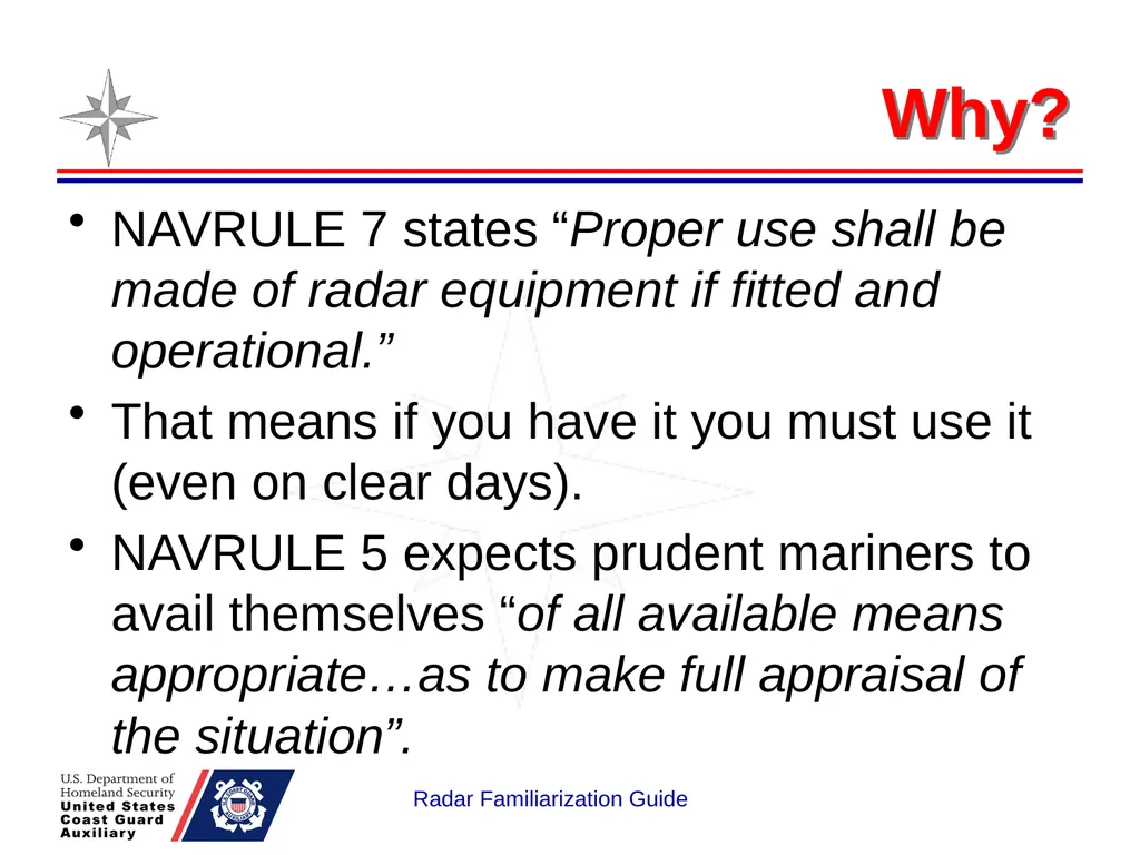 RADAR Familiarization Guide National Response - slide 4 of 47