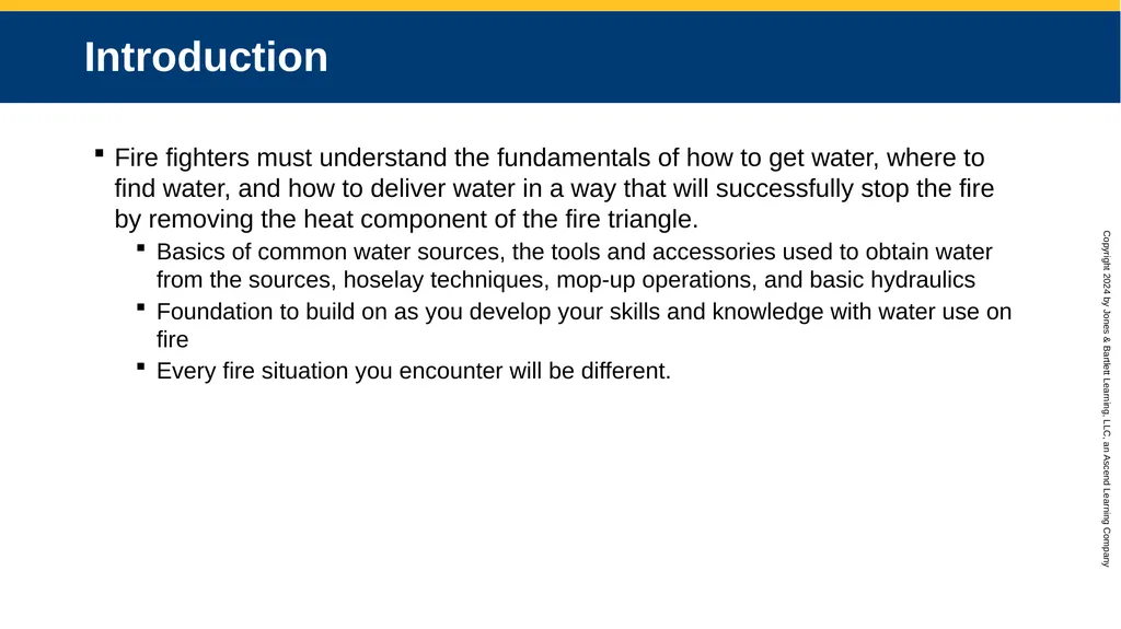 CHAPTER 12 Water Supplies and Operations Knowledge - slide 5 of 57