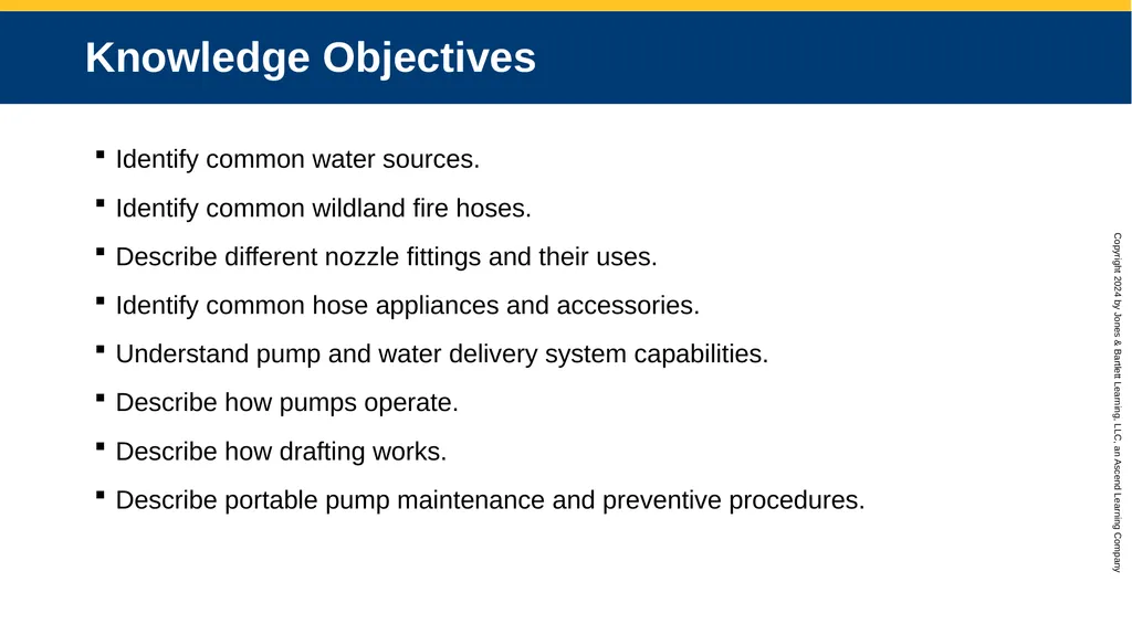 CHAPTER 12 Water Supplies and Operations Knowledge - slide 2 of 57