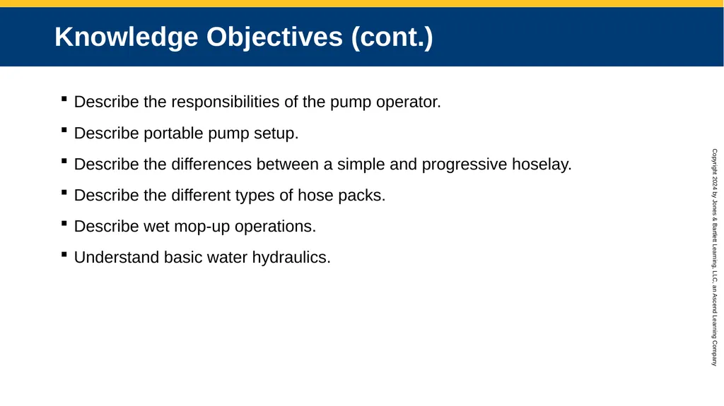 CHAPTER 12 Water Supplies and Operations Knowledge - slide 3 of 57