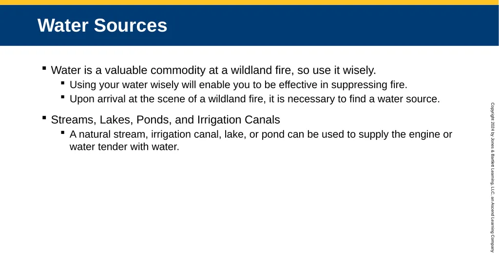 CHAPTER 12 Water Supplies and Operations Knowledge - slide 6 of 57