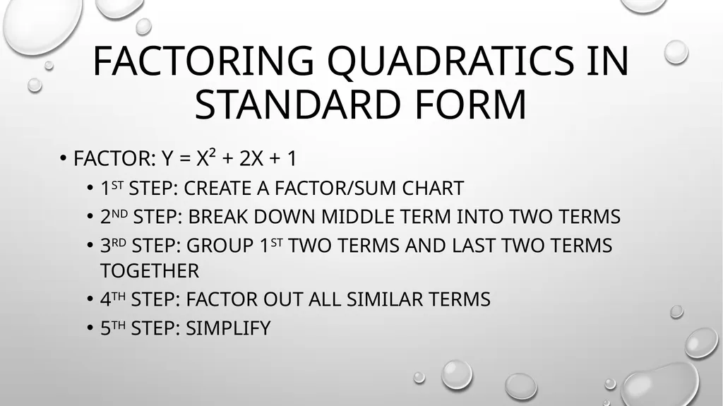 Quadratic Equations Algebra 2 Unit 3 General - slide 23 of 54