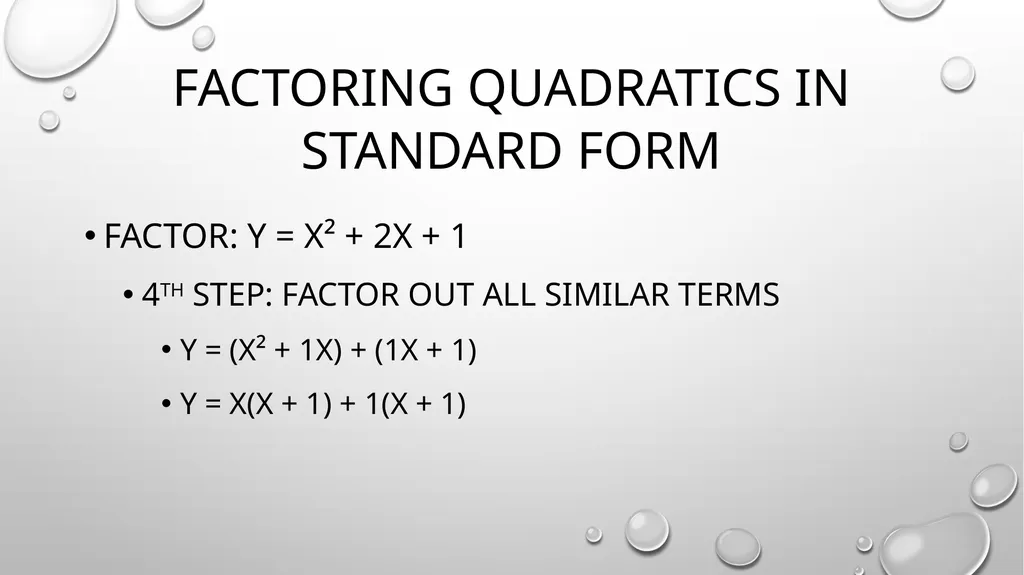 Quadratic Equations Algebra 2 Unit 3 General - slide 27 of 54