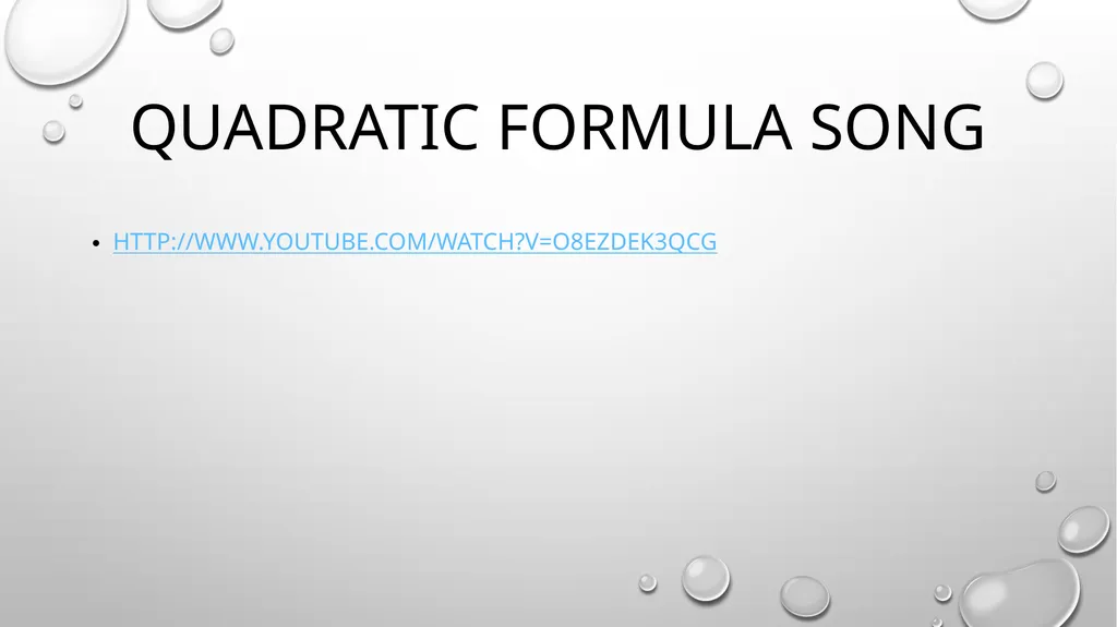Quadratic Equations Algebra 2 Unit 3 General - slide 37 of 54