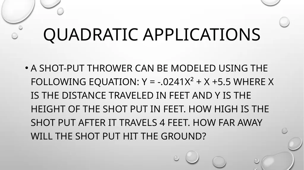 Quadratic Equations Algebra 2 Unit 3 General - slide 53 of 54