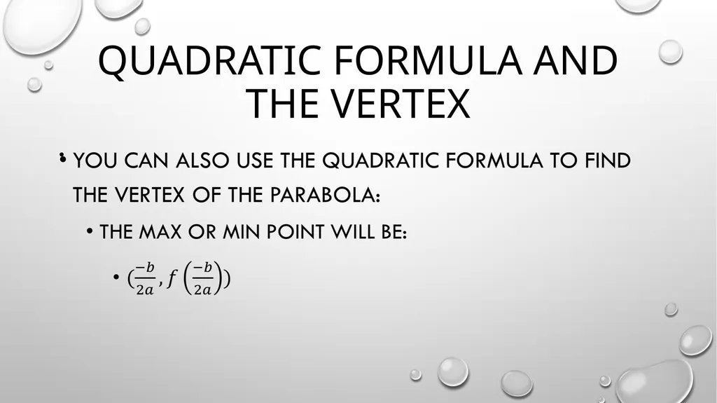 Quadratic Equations Algebra 2 Unit 3 General - slide 49 of 54