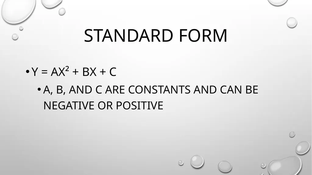Quadratic Equations Algebra 2 Unit 3 General - slide 14 of 54