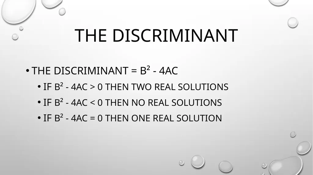 Quadratic Equations Algebra 2 Unit 3 General - slide 43 of 54