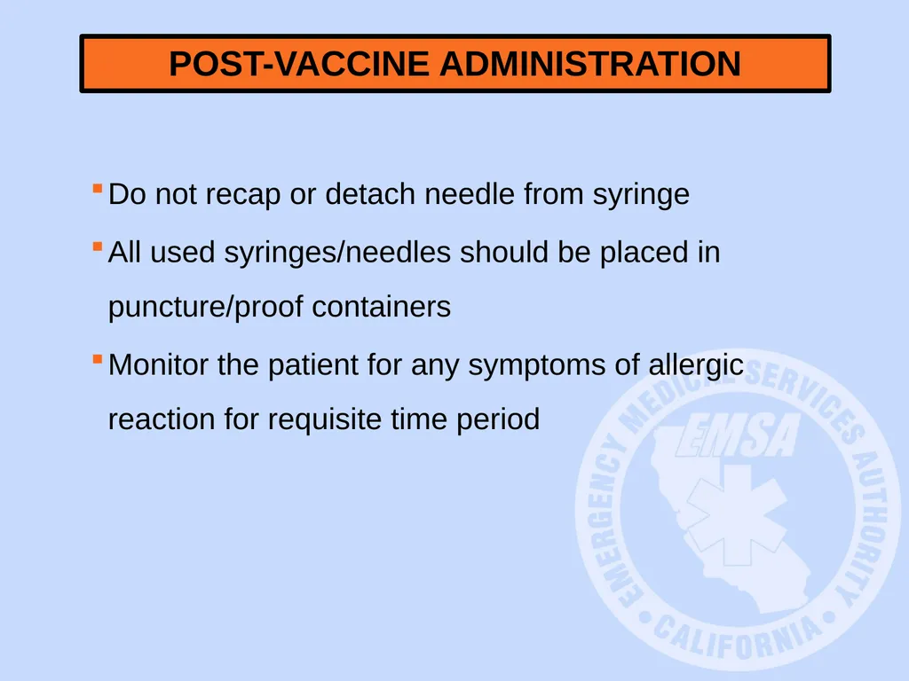 COVID-19 Immunization Skills Training for EMS - slide 36 of 48