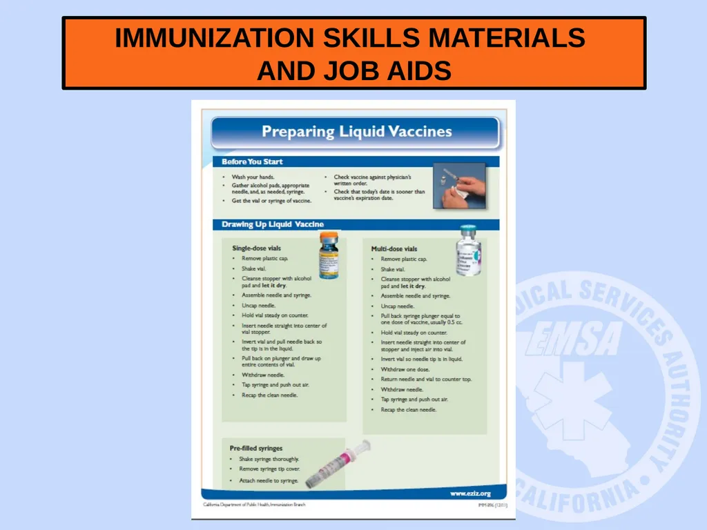 COVID-19 Immunization Skills Training for EMS - slide 11 of 48