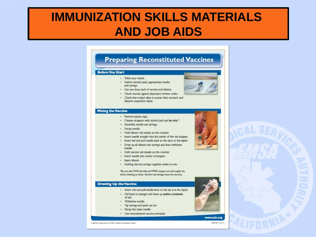 COVID-19 Immunization Skills Training for EMS - slide 13 of 48