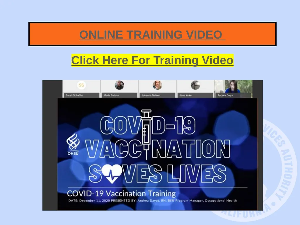 COVID-19 Immunization Skills Training for EMS - slide 2 of 48